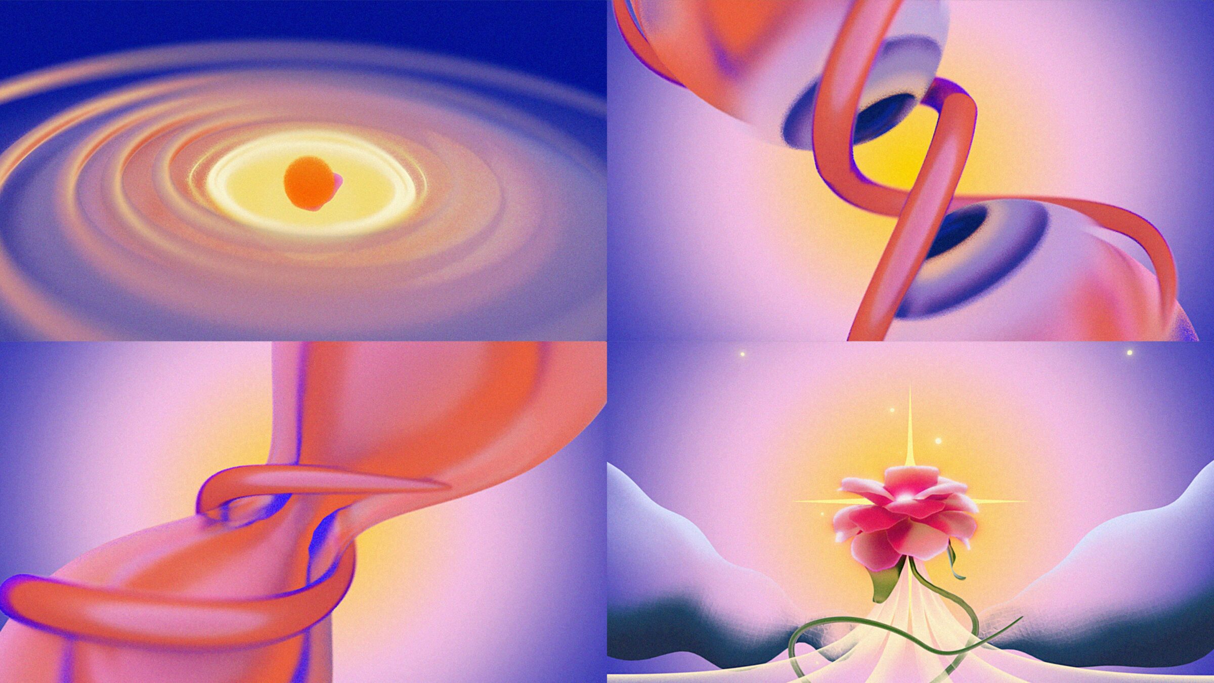 Frames from the first part of the film — love